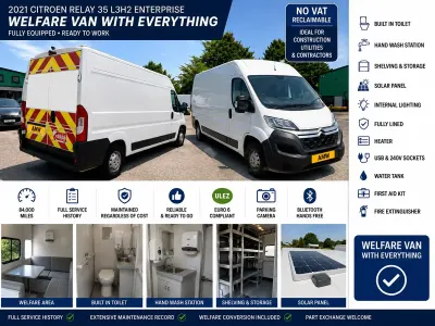 Used Citroën Relay 140 HP (102 kW) 2021 White Van