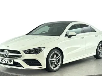 Used Mercedes CLA250 AMG line 224 HP (164 kW) 2022 White Coupe