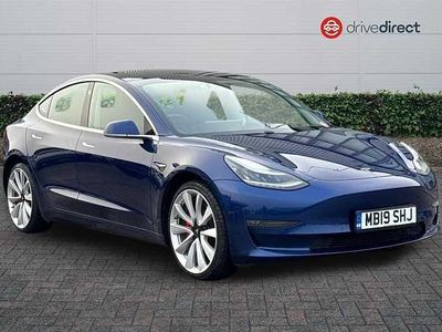 Blue Used 2019 Tesla Model 3 Performance Sedan | £17,345 (Fair price)