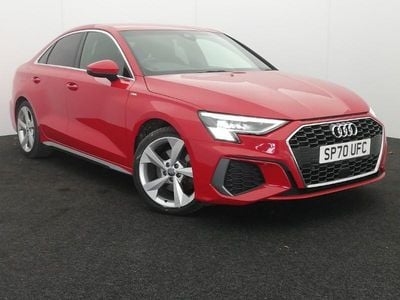 Begagnad Audi A3 S-Line 150 HK (110 kW) 2020 Röd Sedan