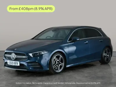 Begagnad Mercedes A35 AMG Premium Plus 2019 Blå Halvkombi