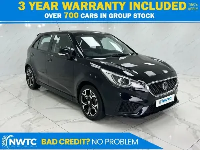 Begagnad MG MG3 Excite 106 HK (77 kW) 2023 Svart Halvkombi
