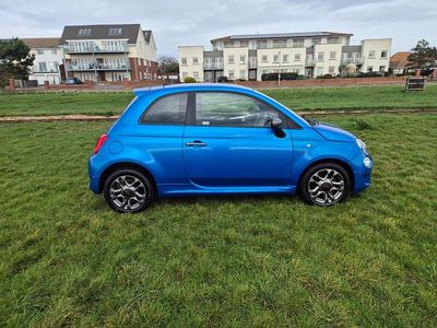 Azure blue metallic Used 2018 Fiat 500 S Hatchback | £8,995 (Expensive)
