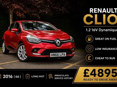 Used Renault Clio IV Dynamique 75 HP (55 kW) 2016 Red Hatchback