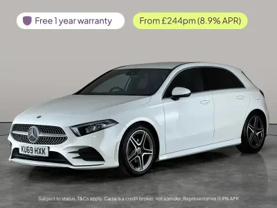 Used Mercedes A200 AMG line 163 HP (119 kW) 2019 White Hatchback