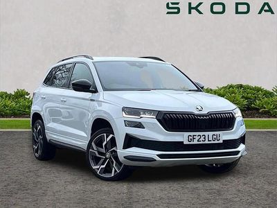 Used Skoda Karoq SportLine 147 HP (108 kW) 2023 Moon white metallic SUV