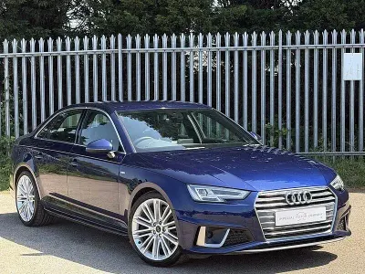 Used Audi A4 S-Line 150 HP (110 kW) 2019 Blue Sedan