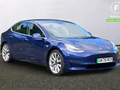 Used Tesla Model 3 Long Range AWD 366 kW (498 HP) 2020 Blue Sedan