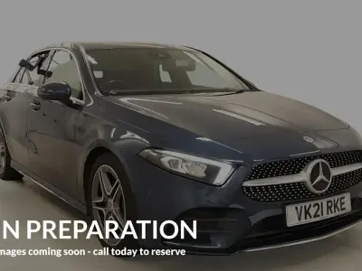 Used Mercedes A200 AMG line 163 HP (119 kW) 2021 Blue Hatchback
