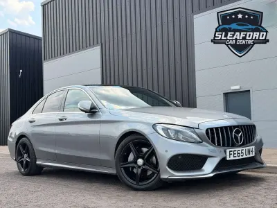 Used Mercedes C220 AMG Line Premium 170 HP (125 kW) 2015 Silver Sedan