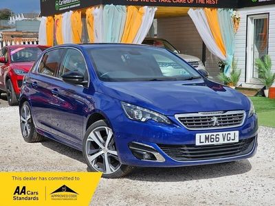 Used Peugeot 308 GT-line 130 HP (95 kW) 2016 Blue Hatchback
