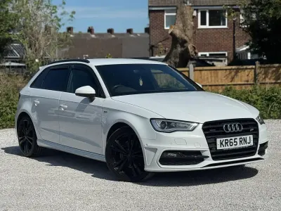 Used Audi A3 Sportback S-Line 184 HP (135 kW) 2015 White Hatchback