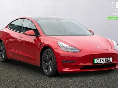 Used Tesla Model 3 Long Range AWD 366 kW (498 HP) 2021 Red Sedan