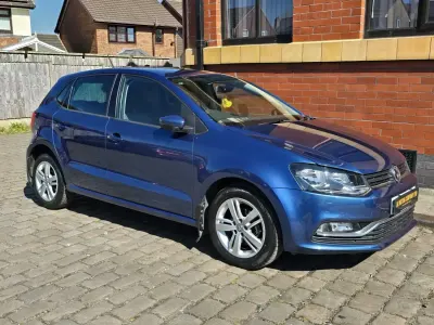 Begagnad VW Polo Edition 90 HK (66 kW) 2017 Blå Halvkombi