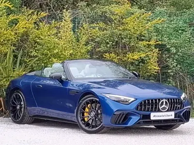 Nouvelle Mercedes SL63 AMG Premium Plus 585 ch (430 kW) 2026 Bleue Cabriolet