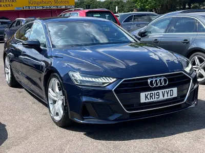 Used Audi A7 Sportback S-Line 245 HP (180 kW) 2019 Blue Hatchback