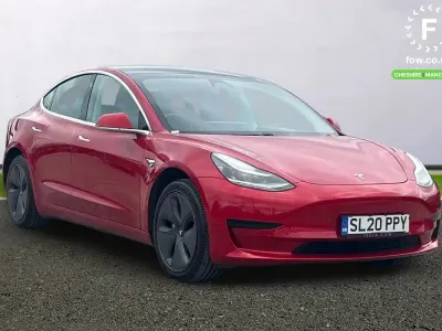 Used Tesla Model 3 Standard Range 239 kW (325 HP) 2020 Red Sedan