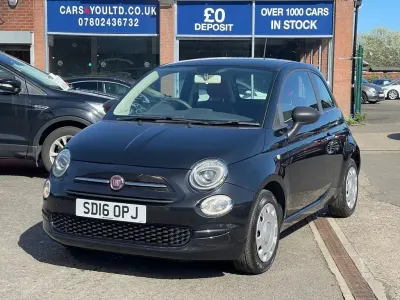 Used Fiat 500 Pop 69 HP (50 kW) 2016 Black Hatchback