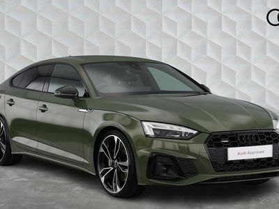 Used Audi A5 Sportback Black Edition 261 HP (191 kW) 2022 District green Hatchback