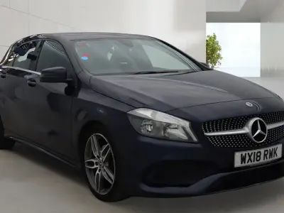 Used Mercedes A200 AMG line 136 HP (100 kW) 2018 Blue Hatchback