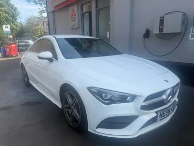 Used Mercedes CLA200 AMG line 163 HP (119 kW) 2020 White Coupe