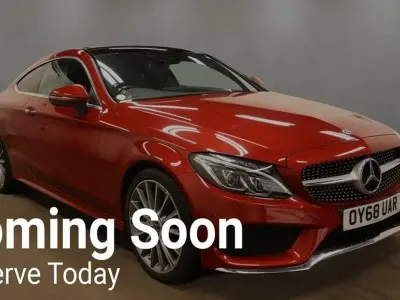 Used Mercedes C250 AMG Line Premium Plus 204 HP (150 kW) 2018 Red Coupe