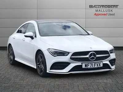 Used Mercedes CLA200 AMG Line Premium Plus 163 HP (119 kW) 2021 White Coupe
