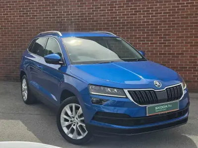 Used Skoda Karoq SE L 110 HP (80 kW) 2021 Blue SUV