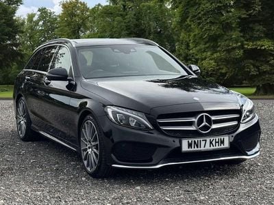 Black Used 2017 Mercedes C220 AMG line Estate | £15,395 (Fair price)