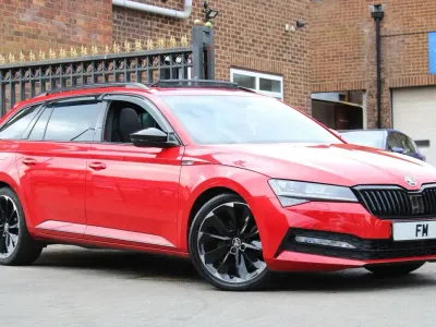 Used Skoda Superb SportlinePlus 190 HP (139 kW) 2020 Red Estate