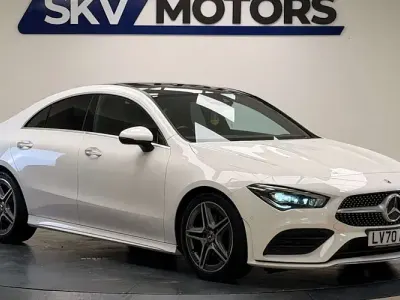 Used Mercedes CLA180 AMG line 136 HP (100 kW) 2020 White Coupe