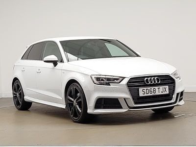 Used Audi A3 S-Line 116 HP (85 kW) 2018 White Sedan