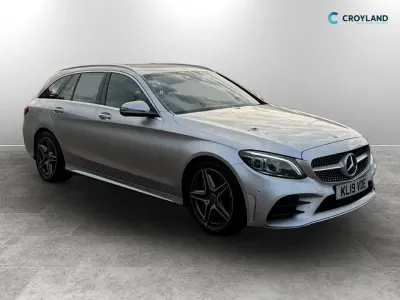 Used Mercedes C220 AMG Line Premium 191 HP (140 kW) 2019 Silver Estate
