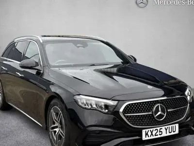 Used Mercedes E200 AMG line 204 HP (150 kW) 2025 Black Estate