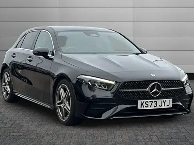 Used Mercedes A200 AMG Line Premium 150 HP (110 kW) 2023 Black Hatchback