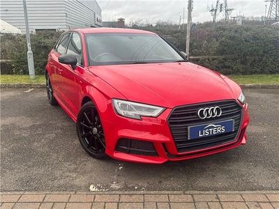 Used Audi A3 Black Edition 2017 Red Hatchback