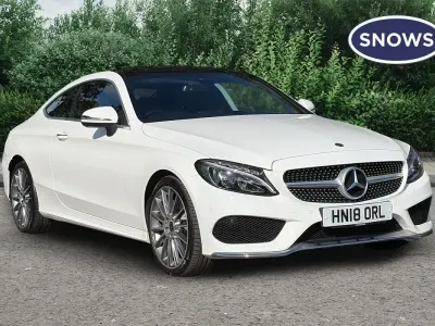 Used Mercedes C200 AMG line 184 HP (135 kW) 2018 White Coupe