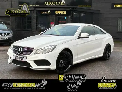 Used Mercedes E200 AMG line 184 HP (135 kW) 2016 White Coupe