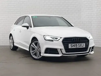 Used Audi A3 S-Line 116 HP (85 kW) 2019 White Sedan