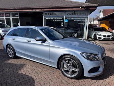 Używany Mercedes C220 AMG line 2018 Srebrny Kombi