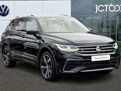Black Used 2022 VW Tiguan Allspace R-line SUV | £27,529 (Fair price)