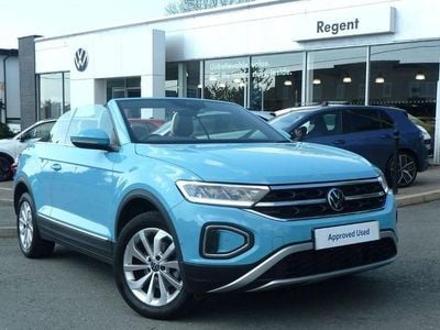 Begagnad VW T-Roc Cabriolet Style 150 HK (110 kW) 2023 Blå Cab