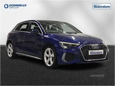 Used Audi A3 S-Line 110 HP (80 kW) 2023 Blue Sedan