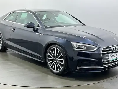 Used Audi A5 S-Line 190 HP (139 kW) 2018 Blue Coupe