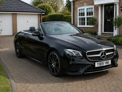 Used Mercedes E350 AMG line 2019 Black Cabriolet