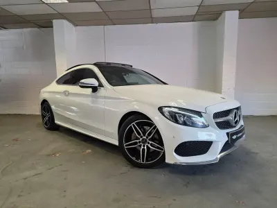 Second-hand Mercedes C220 AMG Line Premium Plus 170 CP (125 kW) 2016 Alb Coupe