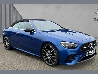 Blue Used 2022 Mercedes E300 AMG line Cabriolet | £36,990 (A bit pricey)
