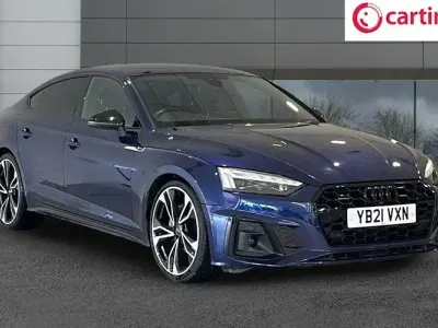 Used Audi A5 Sportback Comfort 190 HP (139 kW) 2020 Blue Hatchback