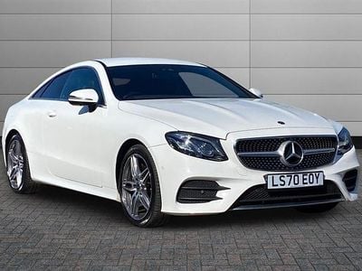 Used Mercedes E220 AMG Line Premium 194 HP (142 kW) 2020 Polar white Coupe