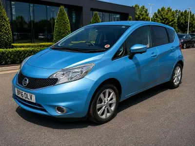 Used Nissan Note S 98 HP (72 kW) 2016 Blue Hatchback